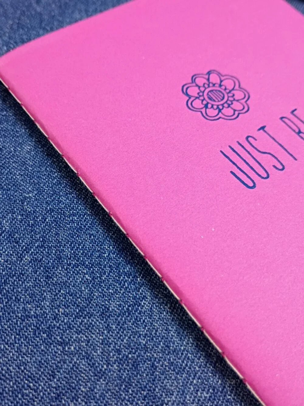 Pocket Notebook - Mandala - Just Be - Bright Pink